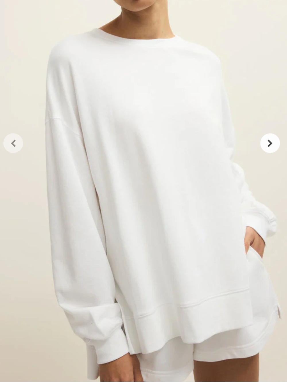 [Z Supply] Modern Weekender Sweatshirt in White - Picture 4 of 11